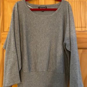 Gray Dolman Knit Top